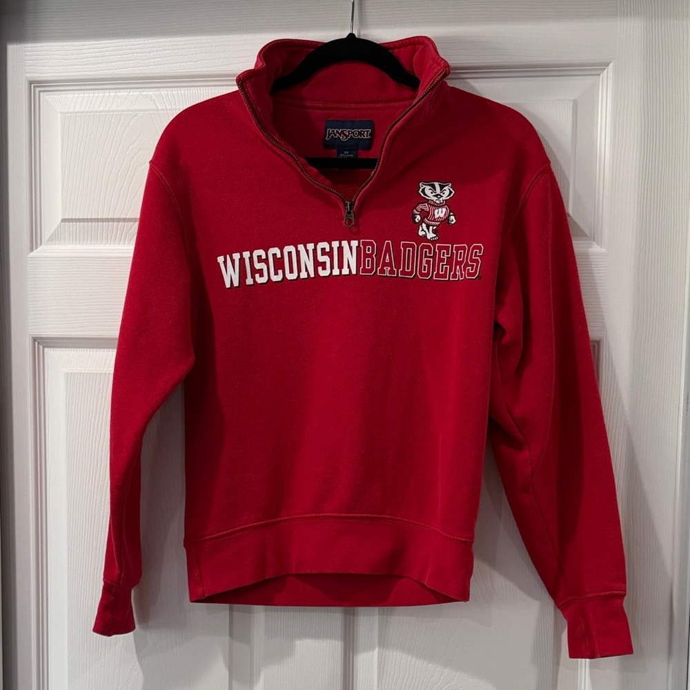 Wisconsin Badgers Pullover quarter zip Jansport Brand